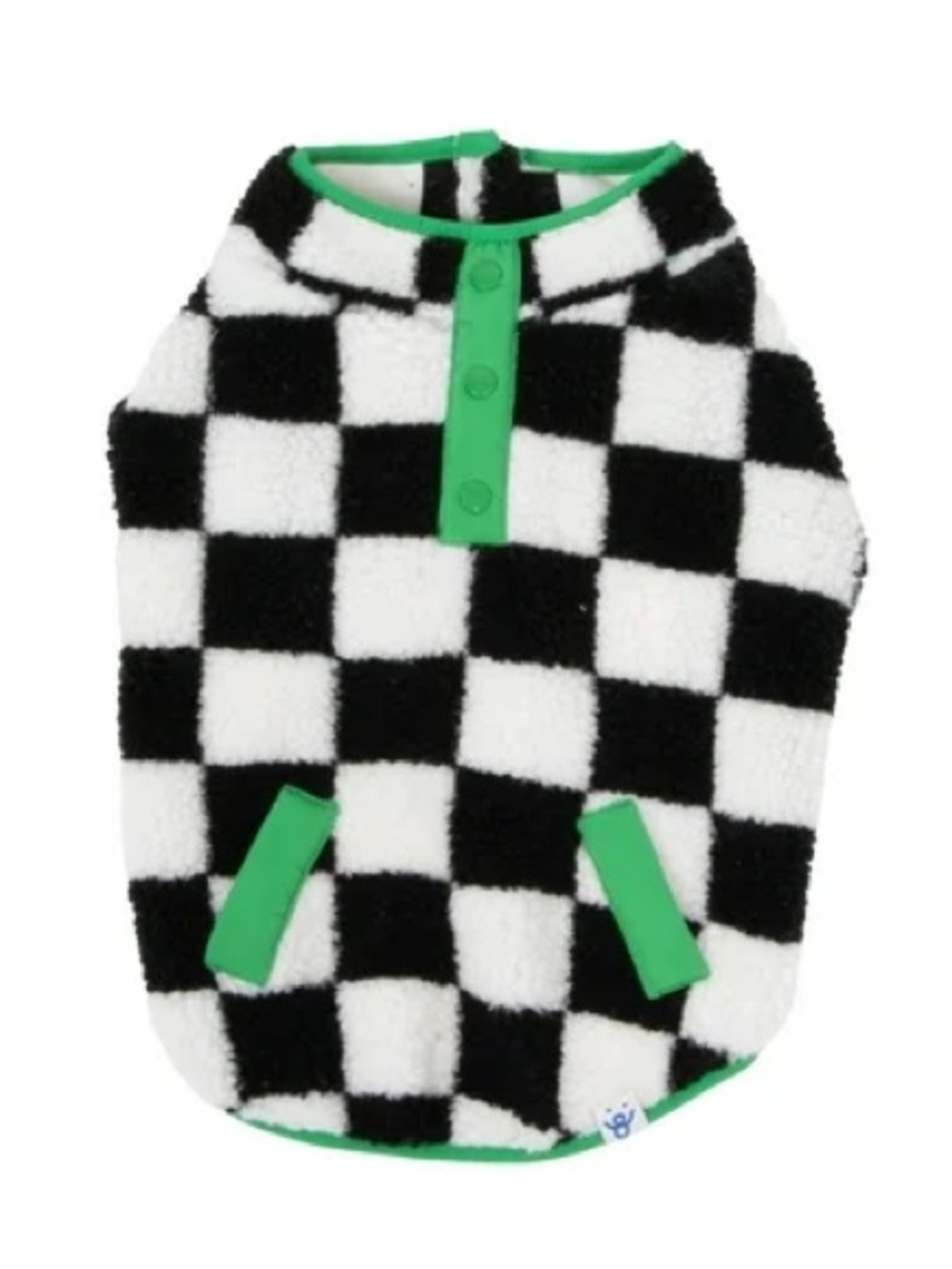 Oodles Checkered Sherpa Dog Jacket